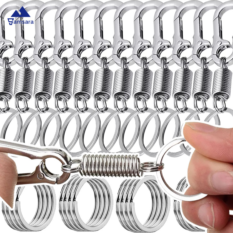 คลิปคาราบิเนอร์แคมป์ปิ้ง | ตะขออเนกประสงค์โลหะผสมสังกะสีสําหรับกระเป๋าเป้สะพายหลัง/เกียร์เดินป่า/ขวดน้ํา, พวงกุญแจน้ําหนักเบา 15 กรัมพร้อมล็อคที่ปลอดภัย