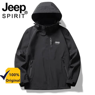 Jeep spirit เสื้อกันลมกลางแจ้งสำหรับผู้ชาย JACKET ลําลองพร้อมกระเป๋า แบรนด์อินเทรนด์ ฤดูใบไม้ผลิและฤดูใบไม้ร่วง กันลม สกี ปีนเขาวางแบบ