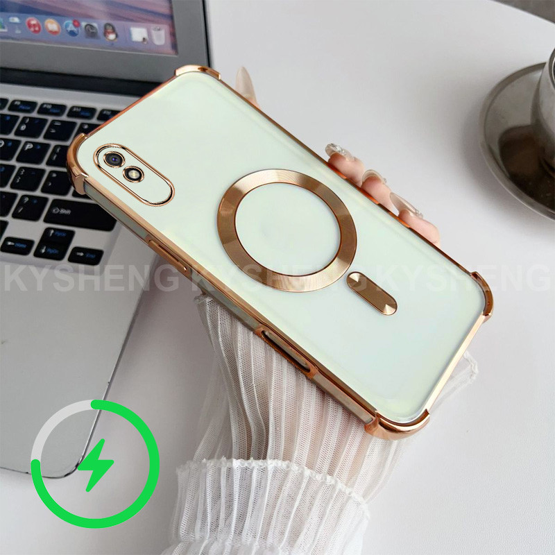 สําหรับRedmi 9 9A 9T 9C 10A 10C 12Cเคสโทรศัพท์TPUชาร์จแม่เหล็กสี่มุมAnti Dropโปร่งใสSoft shell WBQ ราคา ถูกที่สุด ดีลบีเคเค แกลเลอรีภาพที่ 7