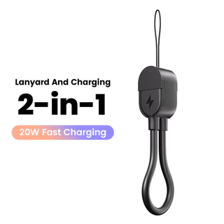 PD 20W Fast Charging ประเภท C ถึง Type C สําหรับโทรศัพท์มือถือ Power Bank 16 ซม.สั้น Key Chain PD Charger ลวด