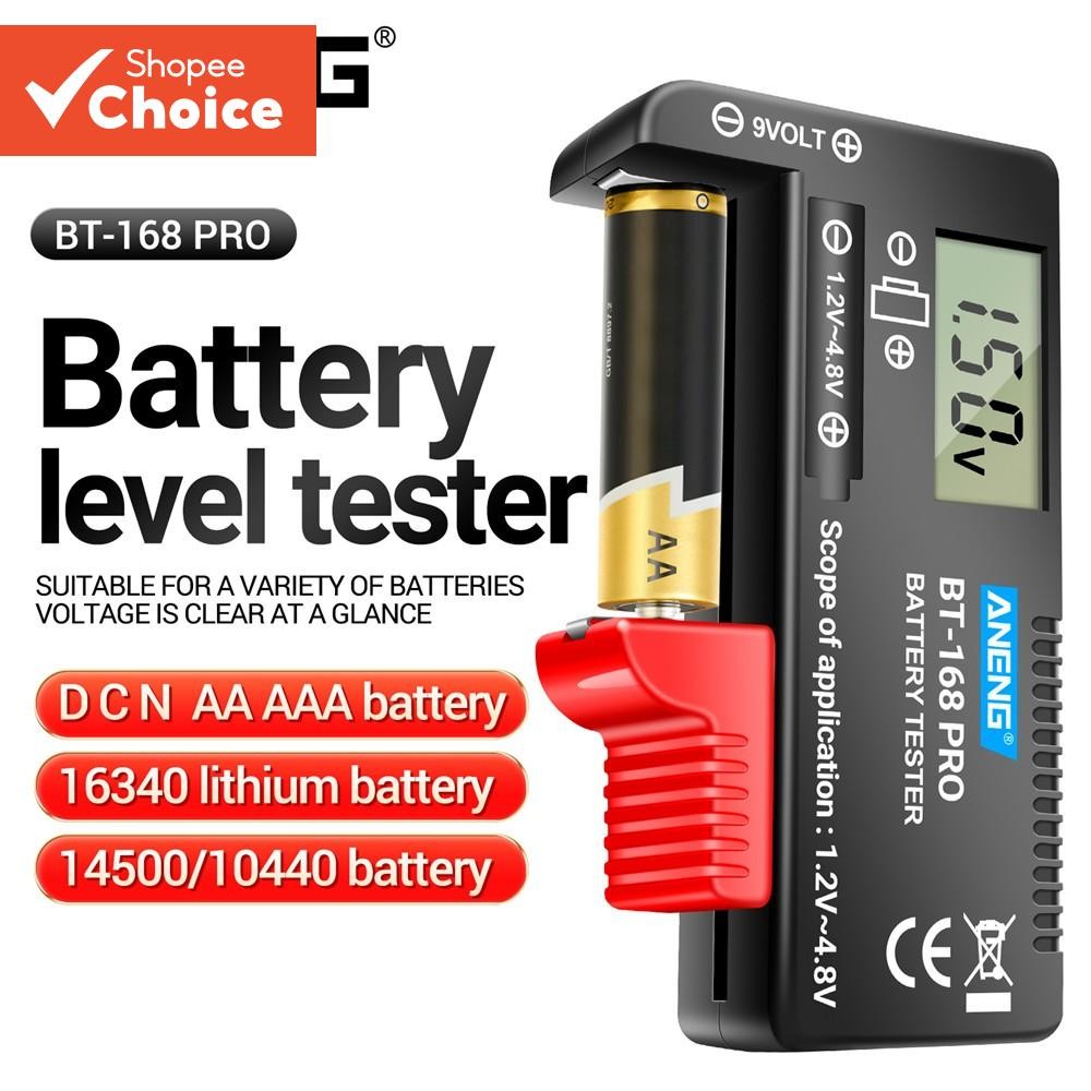 ANENG BT-168 PRO เครื่องทดสอบความจุแบตเตอรี่ดิจิตอลลิเธียม Universal สําหรับ AAA AA ปุ่มเซลล์การทดสอ