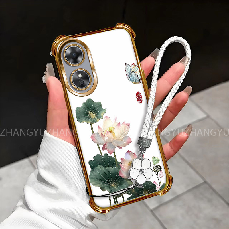 เคส OPPO A17 A17K A18 A38 A58 A78 4G 5G A98 A97 เคสโทรศัพท์สําหรับใหม่ซิลิโคนสี่มุมป้องกันการตก JXRY