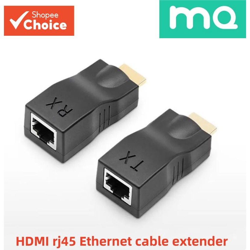 สายเคเบิลเชื่อมต่อเครือข่าย 1080P ความละเอียดสูง 4K HDMI RJ45 1-30M HDMI เป็น RJ45 ผ่าน CAT5e 6 UTP LAN