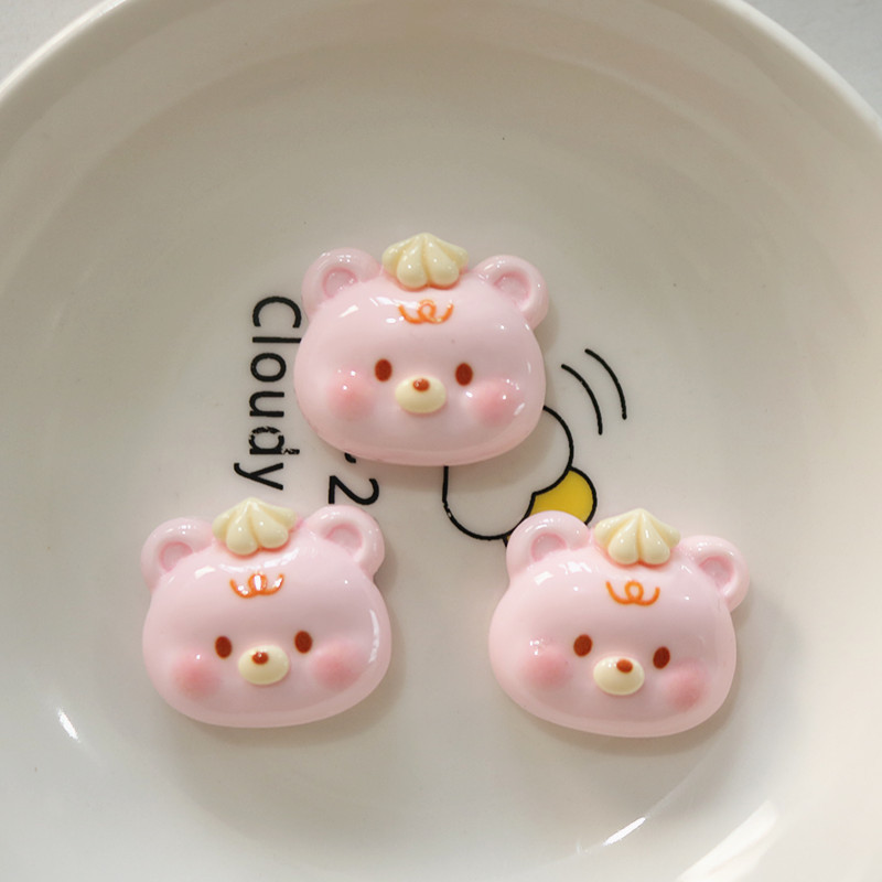 10ชิ้น/แพ็คการ์ตูนจําลองหมีขนมปังเรซิ่น แฟลตแบ็ค สําหรับ รูปที่ 8