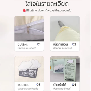 Lusis หมอน หมอนสุขภาพ แก้ปวดคอ นอนสบาย รองรับคอ ไส้ใยยืดหยุ่นสูง สัมผัสนุ่มแบบ หมอนหนุนโรงแรม （48x74ซม.）