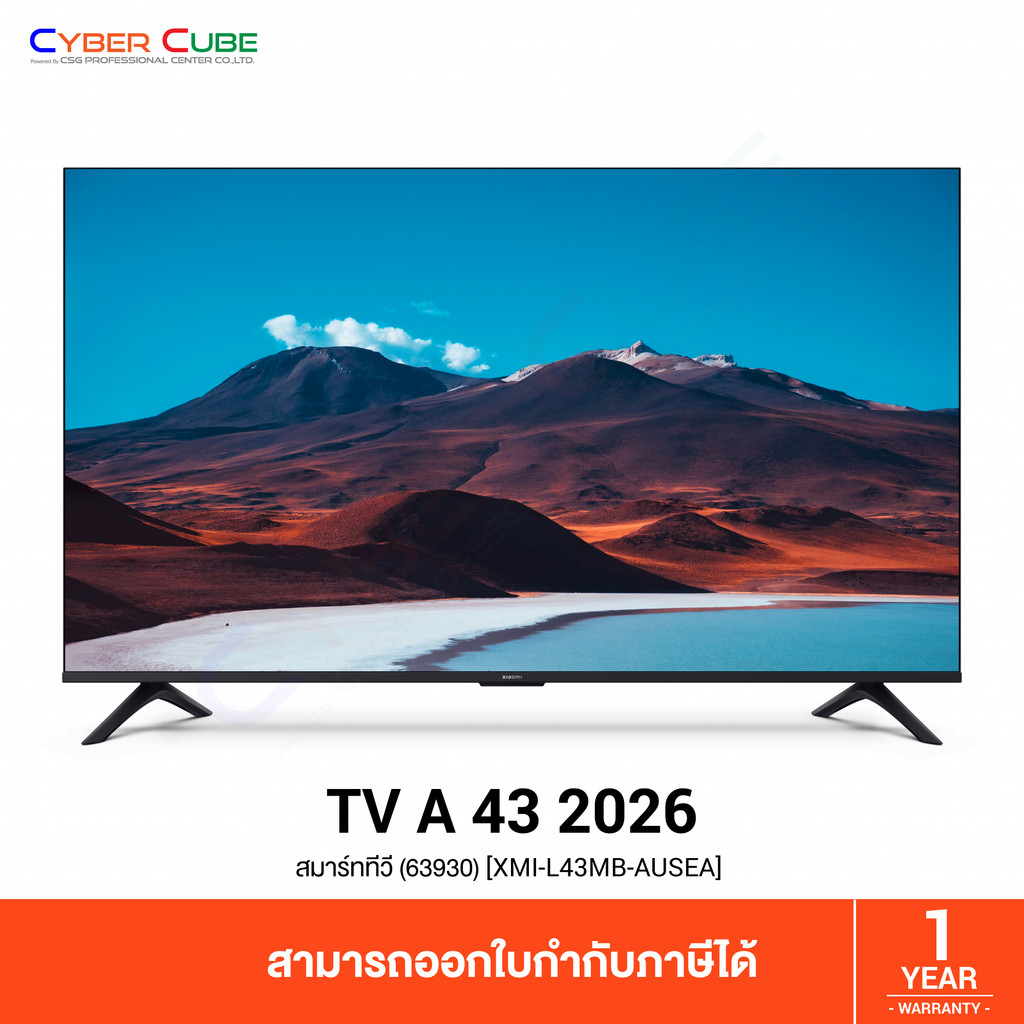 Xiaomi Mi TV A 43 2026 (63930) [XMI-L43MB-AUSEA] หน้าจอ 43 นิ้ว 4K HDR 10 Google TV ( สมาร์ททีวี )