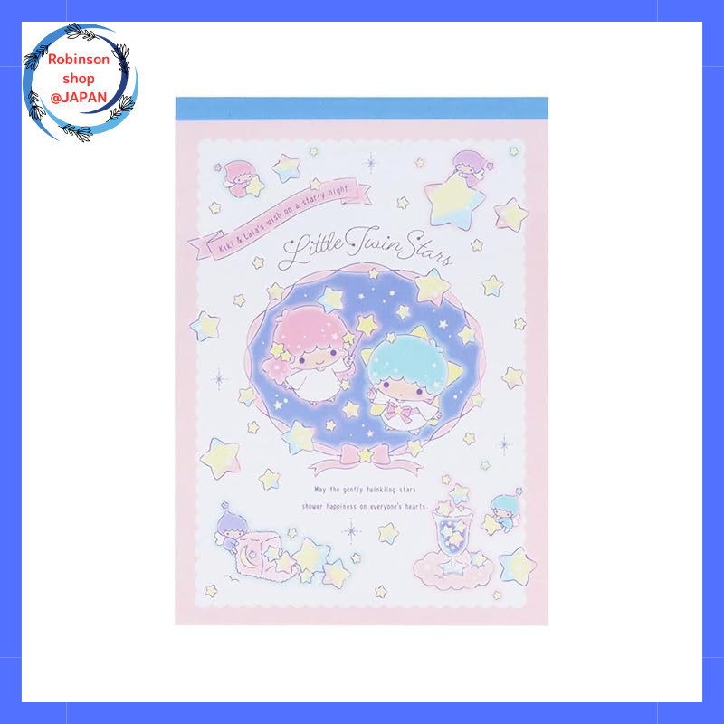 Sun-Star Stationery Sanrio Characters Memo A6 Little Twin Stars 50th Anniversary TS Night Sky S28479