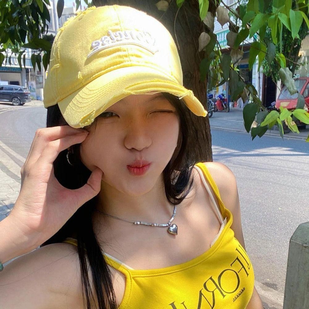 หมวกเบสบอลสไตล์เกาหลี Y2K กับตัวอักษร ปรับได้ ทำจากผ้าฝ้าย snapback สำหรับทั้งผู้ชายและผู้หญิง ราคา ถูกที่สุด ดีลบีเคเค แกลเลอรีภาพที่ 7