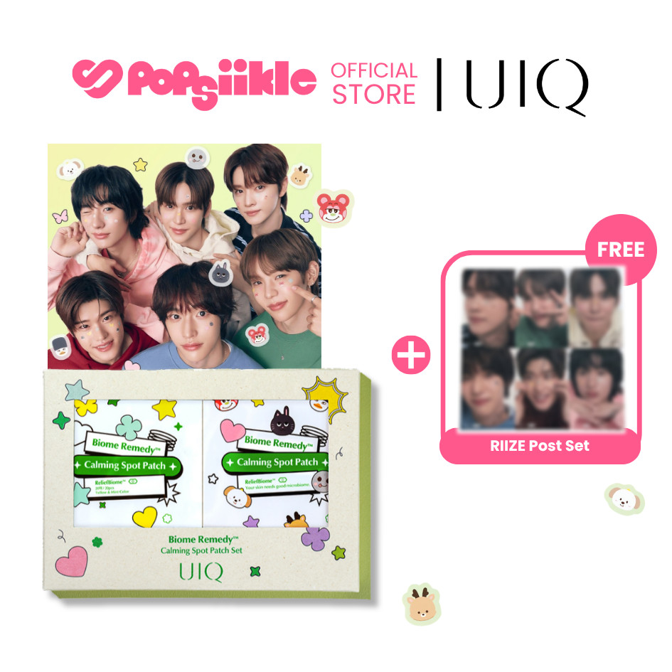 UIQ Biome Re. Calming Spot Patch Set - 96 patches + RIIZE Post Set + Mirror แผ่นแปะสิว (RIIZE Spot P