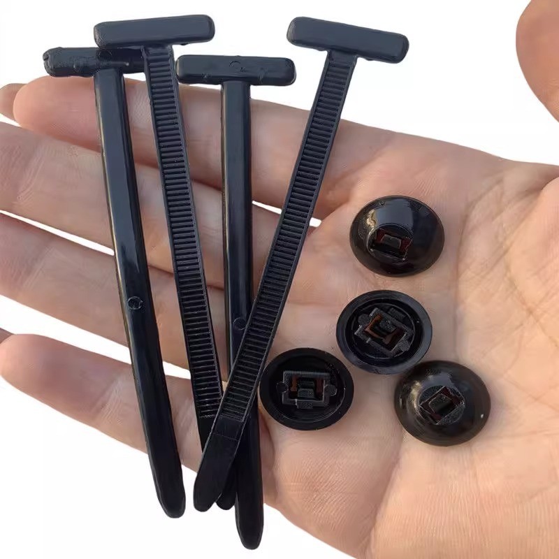 20/50/100Pcs ไนลอน Universal Cable Tie Buckle,Nylon Buckle Cable Tie Retainer Heavy Duty ไนลอน Zip Ties,Self-Locking