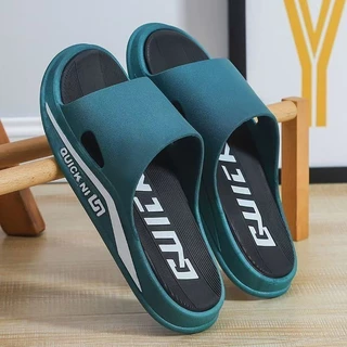 รองเท้าแตะผู้ชายฤดูร้อนใหม่ รองเท้าแตะกลางแจ้ง รองเท้าแตะลำลองในบ้าน ห้องน้ำ ห้องอาบน้ำ กันลื่น รองเท้าแตะผู้ชายX037