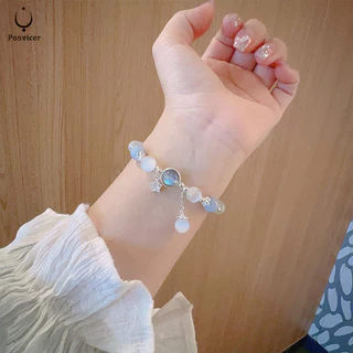 COD🌸สร้อยข้อมือหินตาแมว ดีไซน์หรูหรา วิบวับเหมือนแสงจันทร์ เสริมโชคลาภ ของขวัญวันเกิด แฟน แม่ เพื่อน