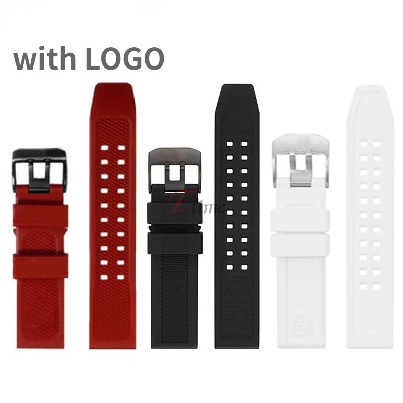 สายนาฬิกาข้อมือ ยางซิลิโคนนิ่ม กันน้ํา 23 มม. พร้อมโลโก้ สําหรับ Luminox Watch Band 3051 8800 3080