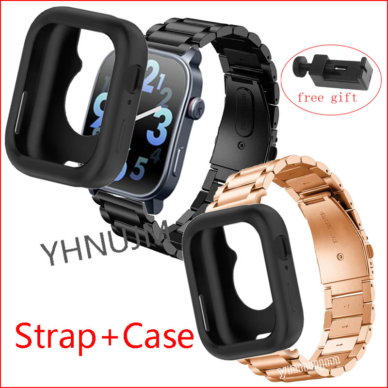 สาย เคส Kieslect KS3 elite สมาร์ทสายนาฬิกาสร้อยข้อมือสแตนเลสสําหรับ Kieslect KS 3 กรณีฝาครอบป้องกันห