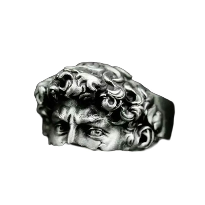 Boom Artist Cracked Effect แหวนเงินสัญลักษณ์ความแข็งแรง Imperfects Beauty