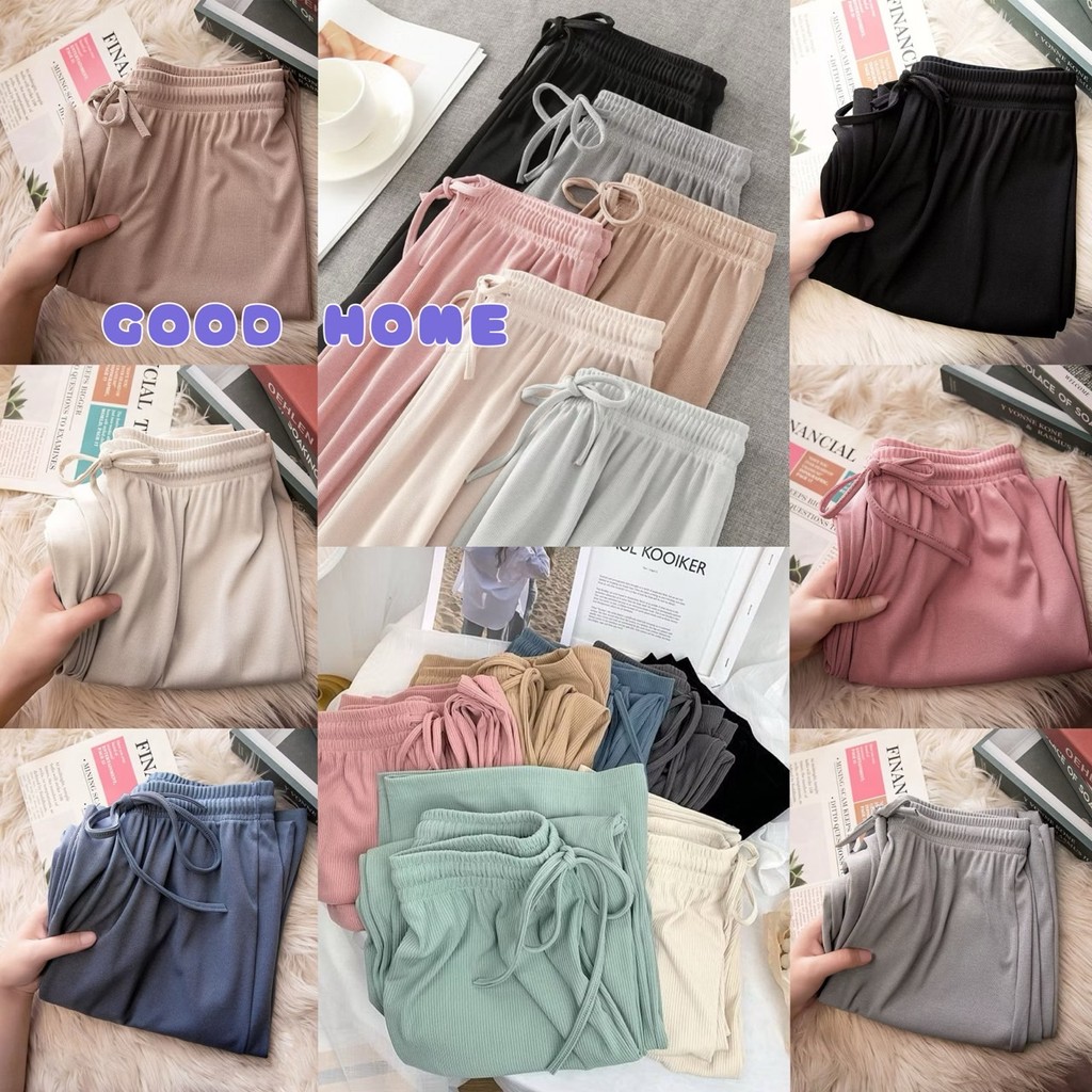 🔹พร้อมส่ง🔹 กางเกงขายาวผู้หญิง แฟชั่น ทรงหลวมเอวสูง  กางเกงขากว้าง สวยๆสไตล์เกาหลี  #399