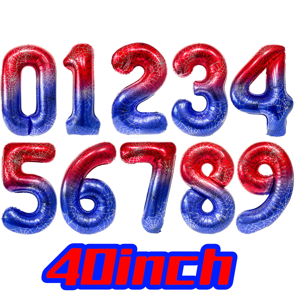 ลูกโป่งอลูมิเนียมฟอยล์ดิจิตอลการ์ตูนอนิเมะสไปเดอร์แมนใหม่ ลูกโป่งธีมฮีโร่สำหรับตกแต่งงานปาร์ตี้ การจัดงานวันเกิด ลูกโป่งงานวันเกิด