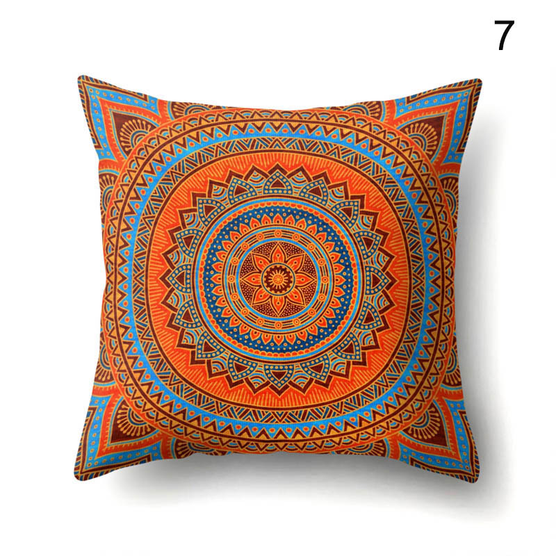 ปลอกหมอนอิงโบฮีเมียน Mandala ลายดอกไม้สี่เหลี่ยม 45 x 45 ซม. สําหรับโซฟาเบาะรถยนต์