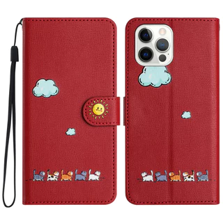 เคส Case for OPPO Reno 16 16F 15 Pro Max 15F 14 13F 14F 13 F A5i A5 A3 A6 A6s A6c A6t A6x A5x A3x A58 A74 A95 A79 5G เคสโทรศัพท์หนังฝาพับพร้อมช่องใส่บัตรสําหรับ Cartoon Cats Wallet PU Leather Cover With Card Slots Soft TPU Shell Hand Strap ซองมือถือ KTM