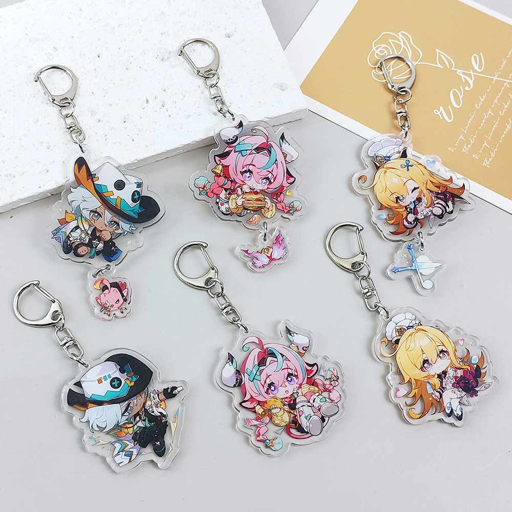 Genshin Impact พวงกุญแจเกมน่ารัก Escoffier Ifa Varesa อะคริลิคพวงกุญแจคอสเพลย์อุปกรณ์เสริมของขวัญ