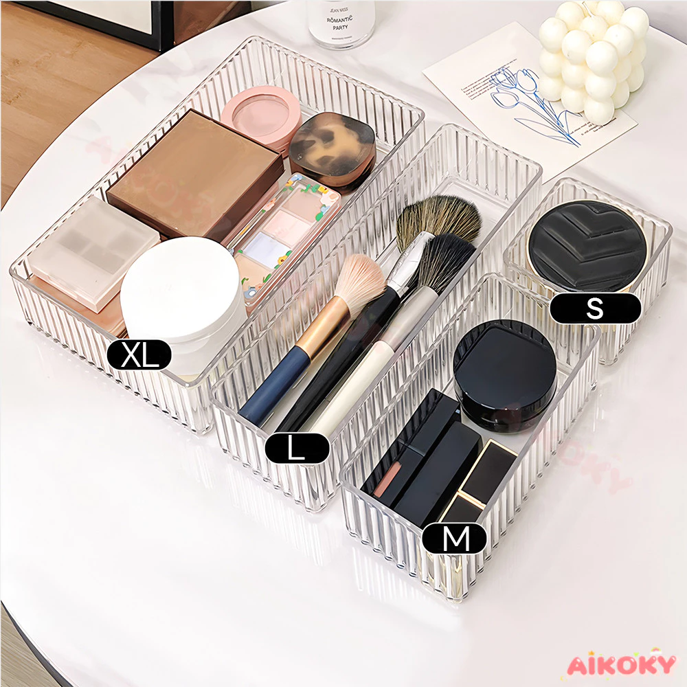 AIKOKY drawer organizer ตะปุ่มตะป่ำ กล่องใส่ของ ถาดลิ้นชัก แบ่งลิ้นชัก มัลติฟังก์ชั่น thumbnail 4