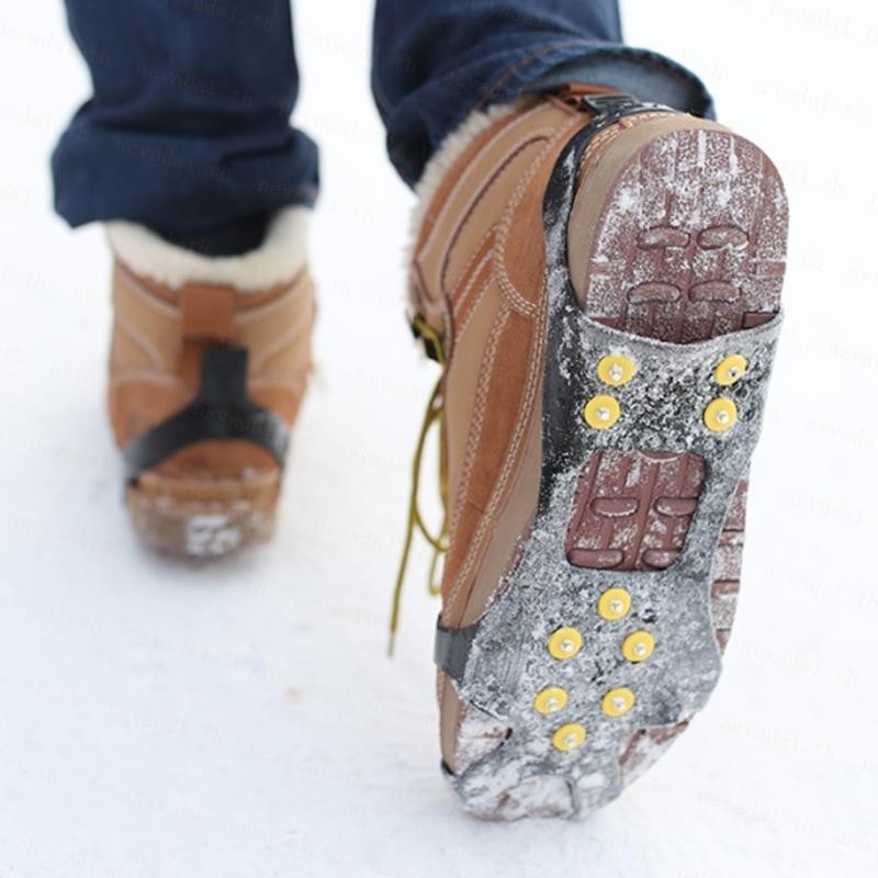 ʚɞ Ne ʚɞ NonSlip Ice Snow Grip NonSlip Winter Ice Grippers with 10 Tooth Climbing Tooth Grippers for Traction ใช้งานง่าย