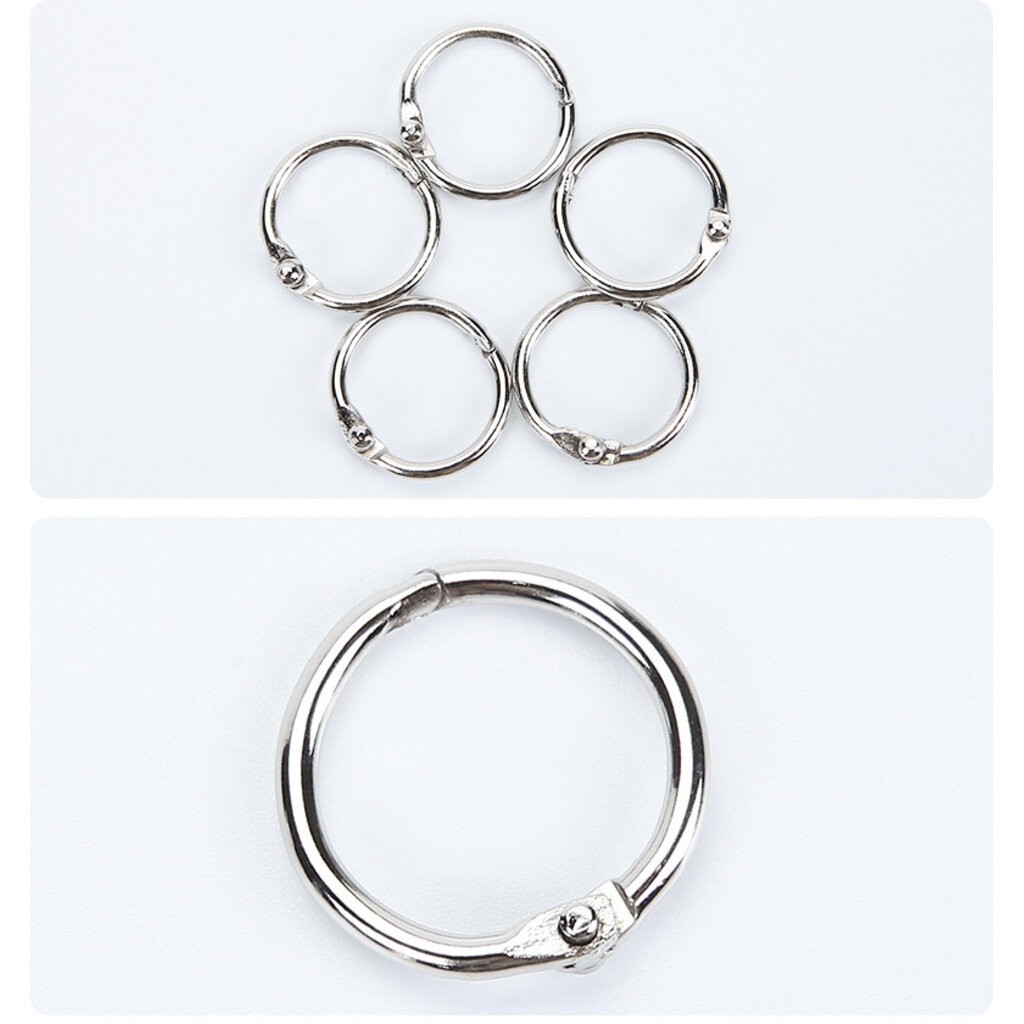 มีครบทุกขนาด 14มม.-50มม. อะไหล่พวงกุญแจ ห่วงอ้า ห่วงร้อยเอกสาร Book ring Card ring ราคาต่อห่อ - รูปที่ 4