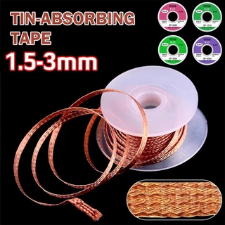 ของมาใหม่！ลวดตะกั่วบัดกรี ยาว3M กว้าง3มม.สําหรับดูดตะกั่วบัดกรี ซ่อมแซม