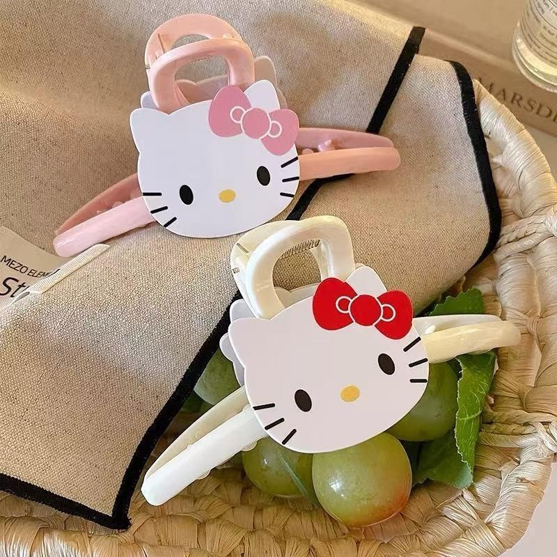แฟชั่นเกาหลี Hello Kitty Hairpin นักเรียนหญิงผมหางม้าสูงเครื่องประดับผมของขวัญ