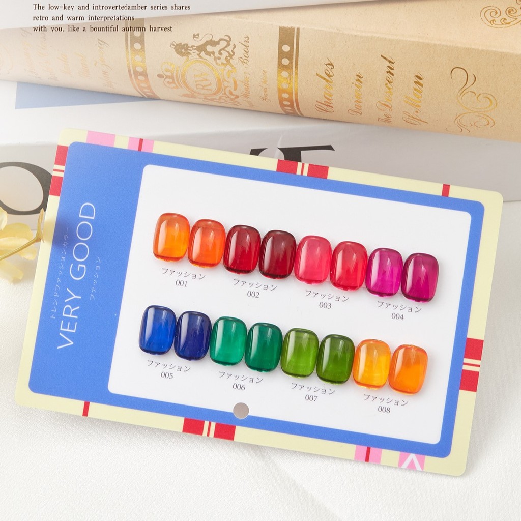8สี ลูกอม สีเจลไซรัป ชุดสีเจล very good nail