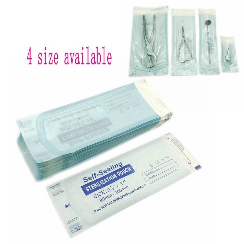 【in stock】200Pcs/Pack Dental Self Sealing Sterilization Pouch  Grade Paper Disposable Dental Tattoo 