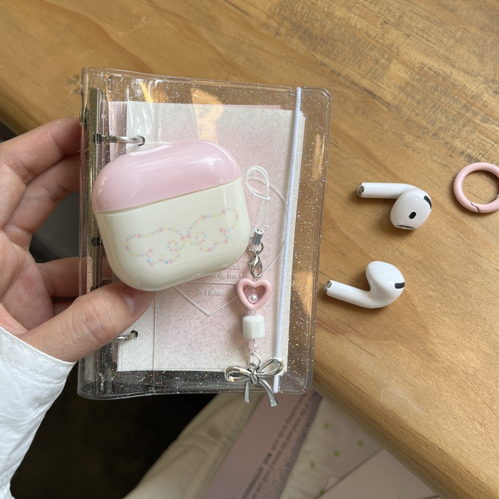 IMD สีสัน Star Wings พร้อมจี้หูฟังสําหรับ AirPods 1 2 3 4 Pro หูฟังไร้สายบลูทูธสําหรับ AirPods Pro2 กันกระแทกฝาครอบป้องกันปลอก - รูปที่ 3