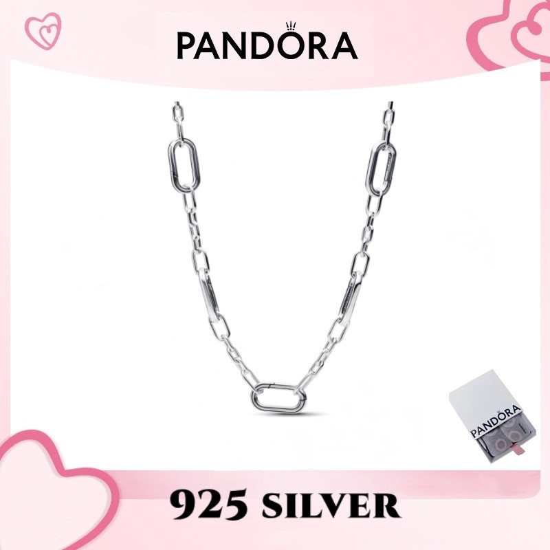 สร้อยคอของขวัญเครื่องประดับเงินแท้ S925 ของ PANDORA 100% ขายดีล่าสุด ชุดสร้อยคอห้าลิงค์ 393861 ค00