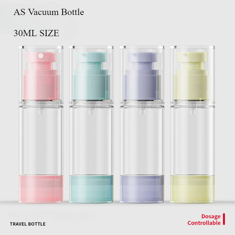 30ml AS ขวดสเปรย์โลชั่นปั๊มสูญญากาศสีลูกกวาด Travel Botting คอนเทนเนอร์ Airless ขวดปั๊ม