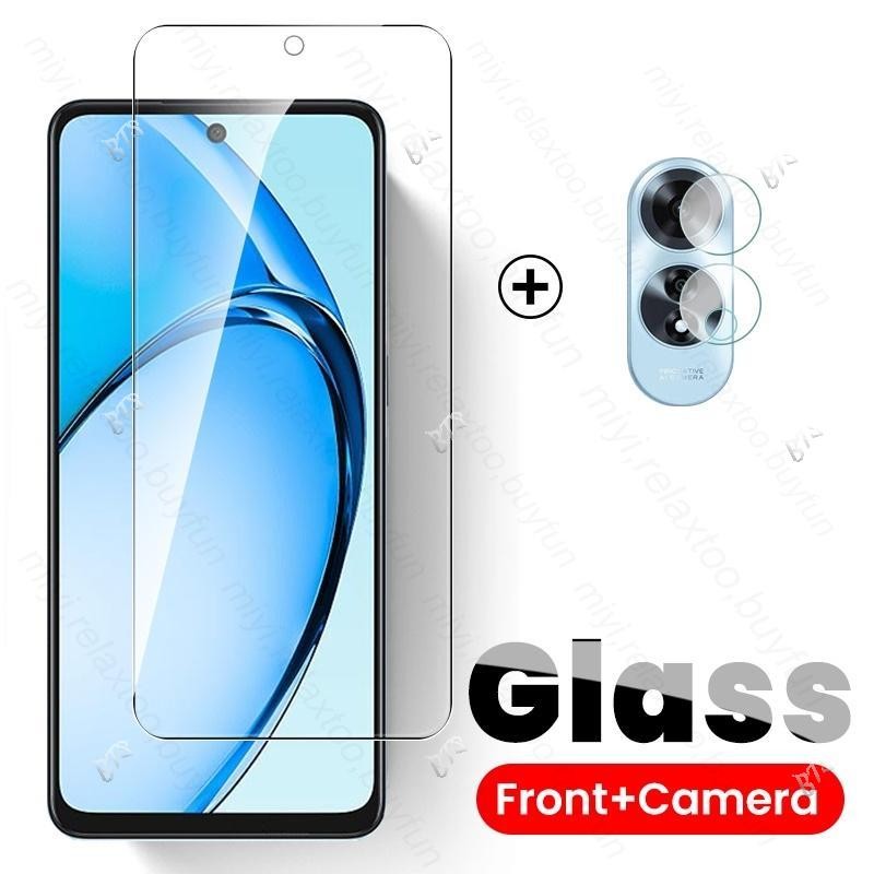 2in1 ป้องกันหน้าจอสําหรับOppo A60 4G A60 60 ฟิล์มคลุมทั้งหมดโค้ง 9H HDกระจกนิรภัยป้องกันฟิล์มด้านหน้