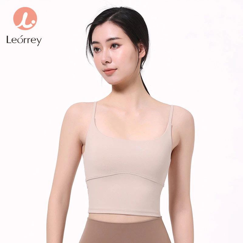 Leorrey เสื้อชั้นในฟิตเนสโยคะ สายเดี่ยวไขว้หลัง เสริมฟองน้ำ thumbnail 6