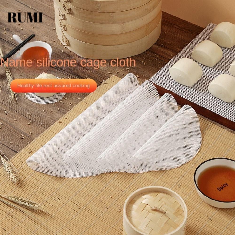 รูมิ‌ แผ่นรองตาข่ายนึ่งทรงกลม, อุปกรณ์อบขนมในครัวแผ่นขจัดน้ําซิลิโคนแบบไม่ติด, แผ่นรองนึ่งแบบหนาแบบใช้ซ้ําได้