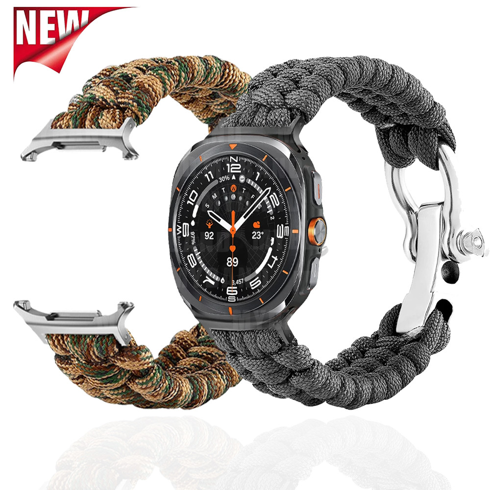 สร้อยข้อมือสําหรับ samsung galaxy watch Ultra band 47 มม.กีฬาเชือกไนล่อนCorrea galaxy watch Ultra 47 มม.สายรัดไนลอนอุปกรณ์เสริม