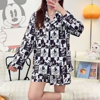 385 SBT ชุดนอนผู้หญิง เซ็ตเสื้อ+กางเกงฟรีไซส์ ผ้าไหมอิตาลี แ…