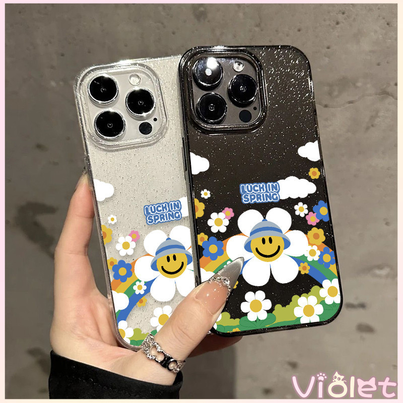 เคส iPhone 16 Pro Max  ใสแวววาวด้วย TPU นุ่มสีสันสดใส พร้อมลายดอกทานตะวันสีรุ้งสุดน่ารัก เข้ากันได้กับ iP 15 Pro  12 11. ราคา ถูกที่สุด ดีลบีเคเค แกลเลอรีภาพที่ 6