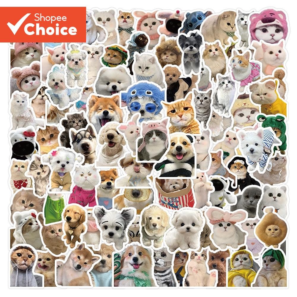 200/100pcs ตลกน่ารักสัตว์เลี้ยง Puppy ลูกแมวสติกเกอร์สําหรับกระเป๋าเดินทางเคสโทรศัพท์แล็ปท็อปโน้ตบุ๊ค Decals เด็กของขวัญ RecordingYourLife