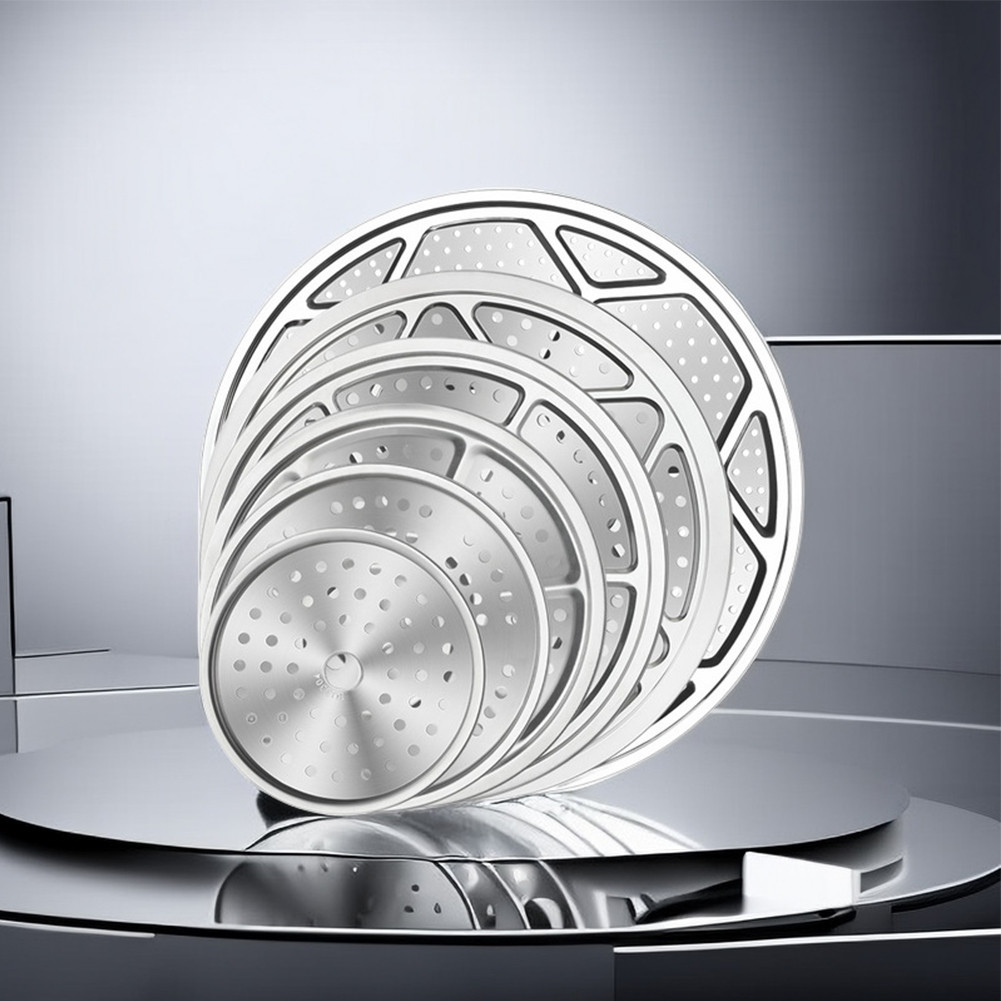 <SWHOME> 304 สแตนเลส 15-39 ซม.ถาดนึ่งชั้นวางนึ่งรอบแผ่นนึ่ง <OCTOBER>