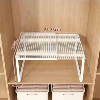 ADVA ตู้เสื้อผ้า Organizer, ขยายชั้นวางตู้เสื้อผ้าแบบปรับได้, DIY โลหะ Retractable ตู้เสื้อผ้า Divider Board ห้องครัว