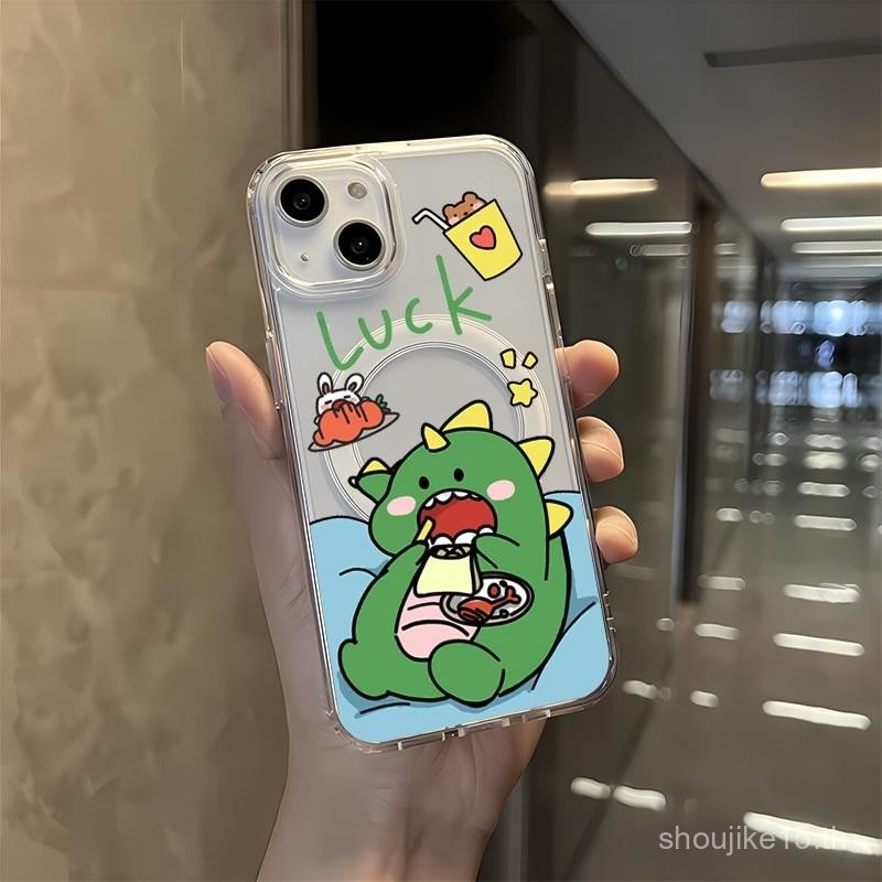 สำหรับเคสโทรศัพท์ iPhone 11 12 13 14 15 16PRO MAX 11 12 13 14 15 16Plus 11Pro 13Pro ดีไซน์การ์ตูนไดโ