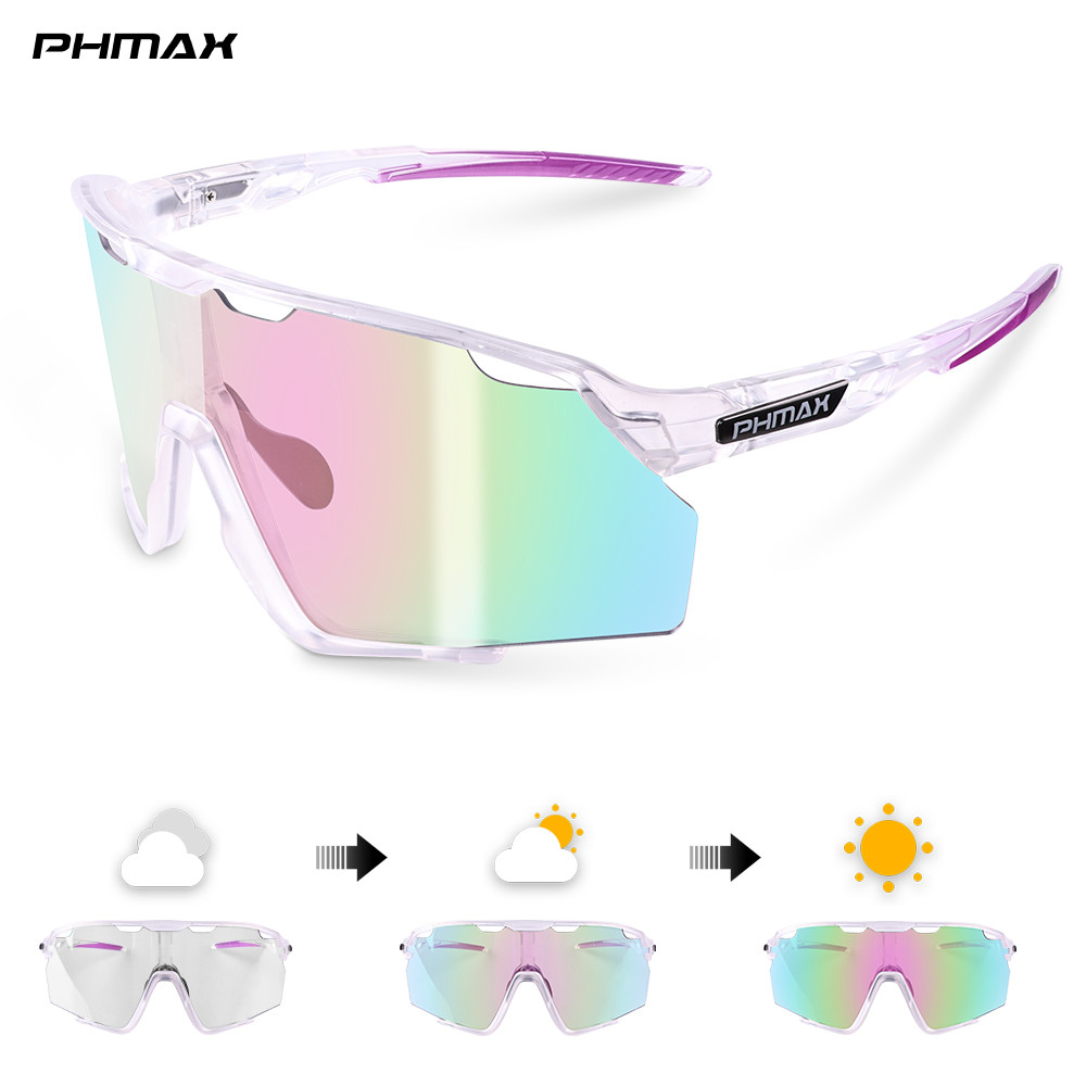 X-TIGER ขี่จักรยานแว่นตา Shades Photochromic Polarized กรอบสายตาสั้นสำหรับผู้ชายและผู้หญิง Windproof จักรยานแว่นตากันแดดกีฬากลางแจ้ง