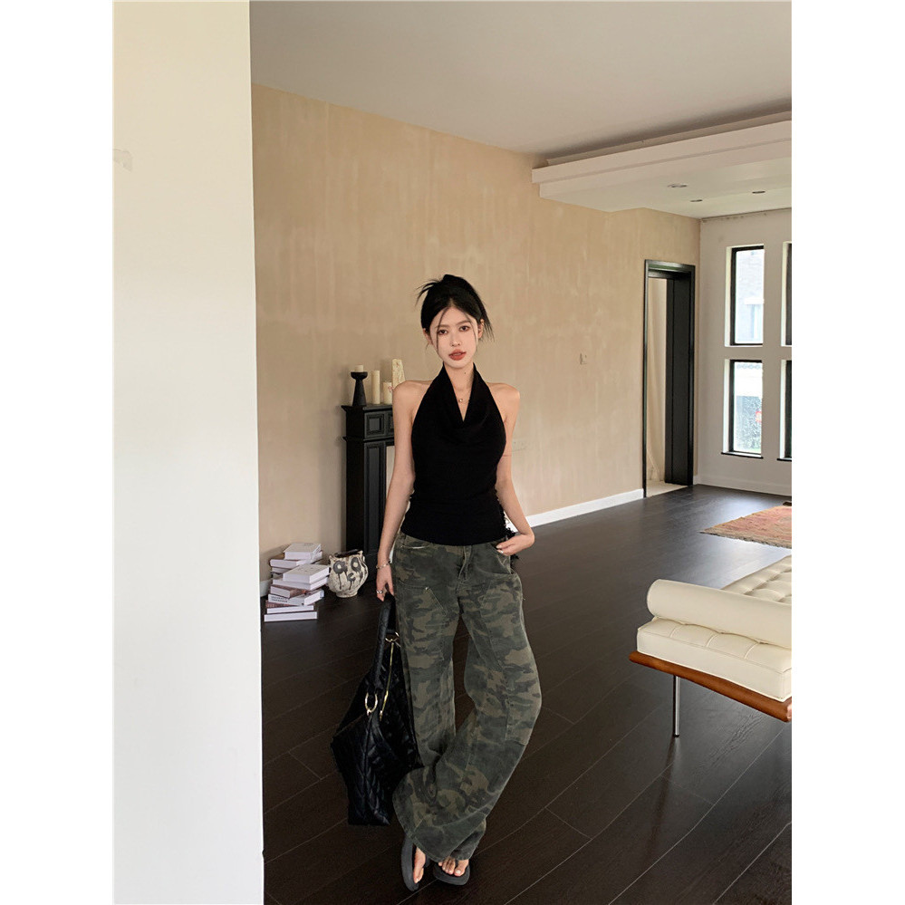 🍐เสื้อกล้าม สีพื้น ผ้านุ่ม คล้องคอ หลากสีเสื้อครอป เกาหลี โชว์หลัง ทรงสวย เซ็กซี่ แฟชั่นฤดูร้อน จัดส่งทันที - รูปที่ 6