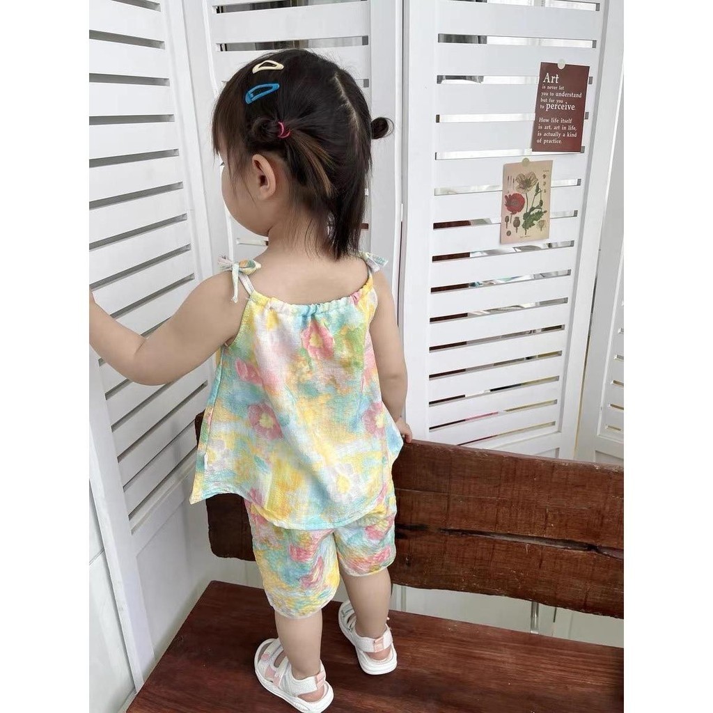 ชุดลูกสาวน่ารักๆ ชุดเดรสลายดอูก ชุดเดรสเด็กผู้หญิง เดรสลายดอกไม้น่ารัก เนื้อผ้าดี ใส่สบายDA-F - รูปที่ 3