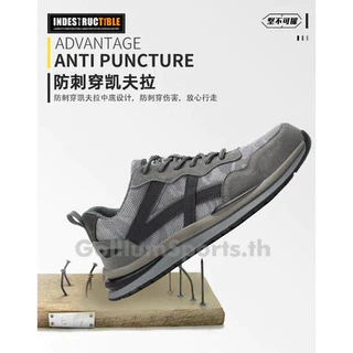 Safety shoes รองเท้าเซฟตี้ หนังแท้ รองเท้าเซฟตี้sport ดีไซส์สวย พื้นกันลื่น