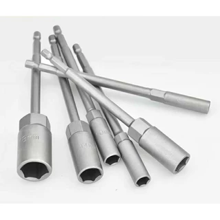 8-14 มม.ยาวไฟฟ้าเจาะ SOCKET HEAD Bolt NUT DRIVER Bit Impact เจาะ Bits อะแดปเตอร์ซ็อกเก็ตประแจ EXTENSION Bar 150 มม.
