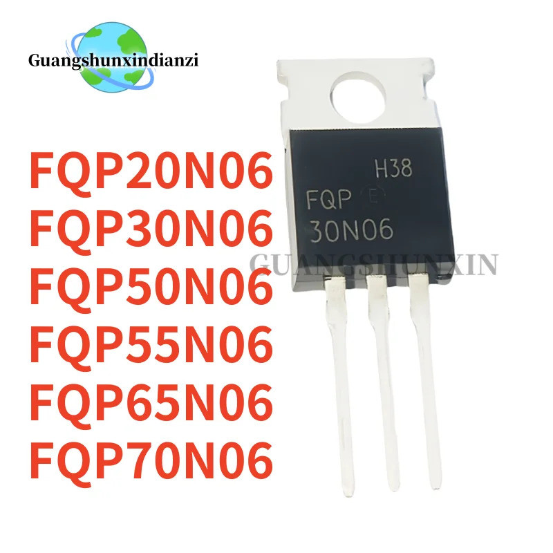 1-5PCS FQP20N06 FQP30N06 FQP50N06 FQP55N06 FFQP70N06 20N06 30N06 50N06 55N06 65N06 70N06 70N06-220QP